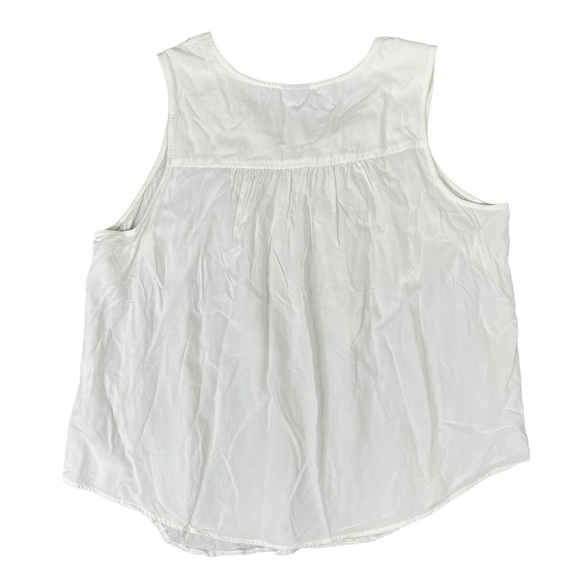 Torrid Top 2X Crochet Detail Lace Up Tank White Tassel Tie Flowy Sleeveless - Picture 6 of 12